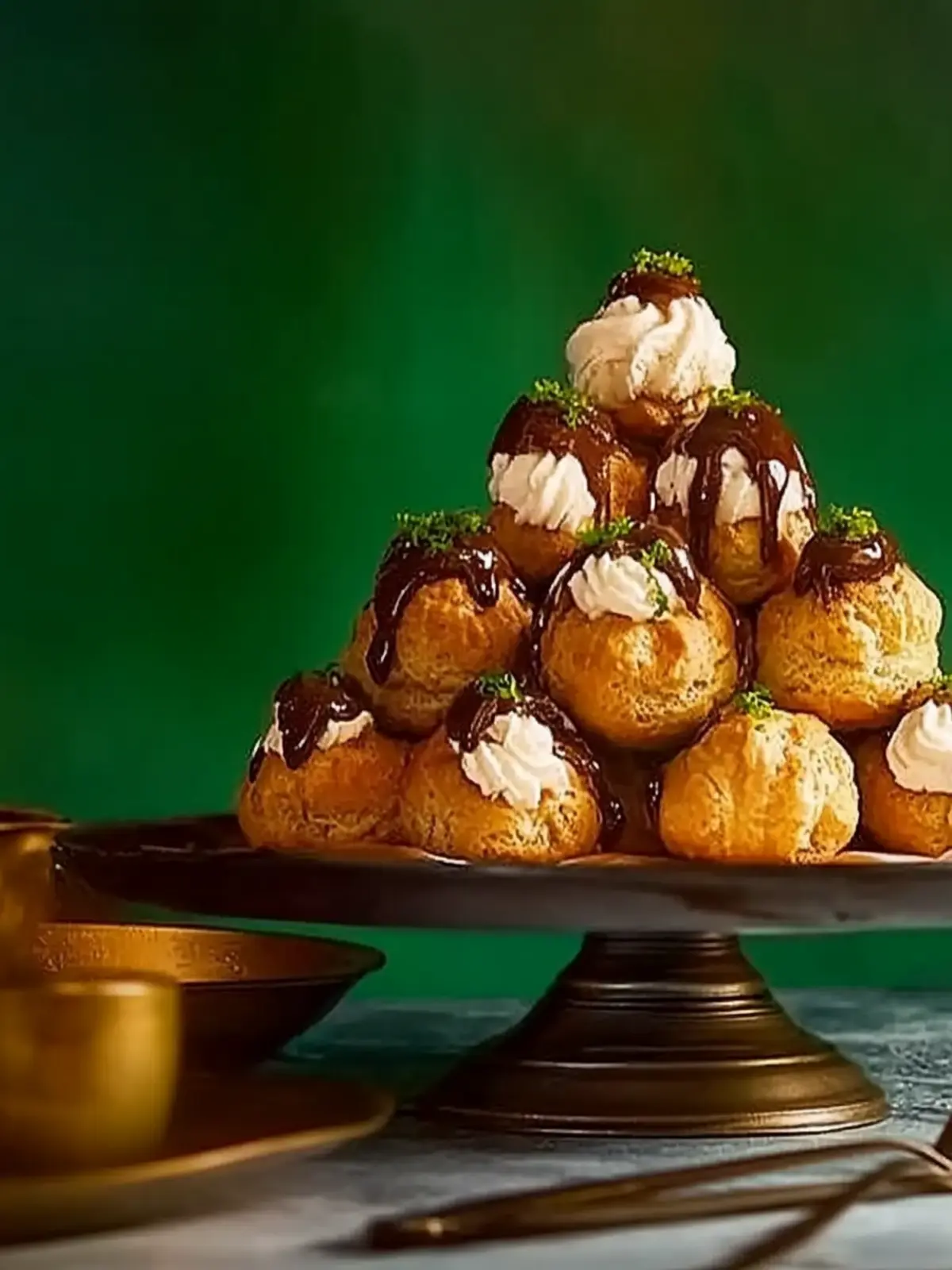 Irresistible Chestnut Profiteroles Drenched in Chocolate Sauce 3 Chestnut profiteroles