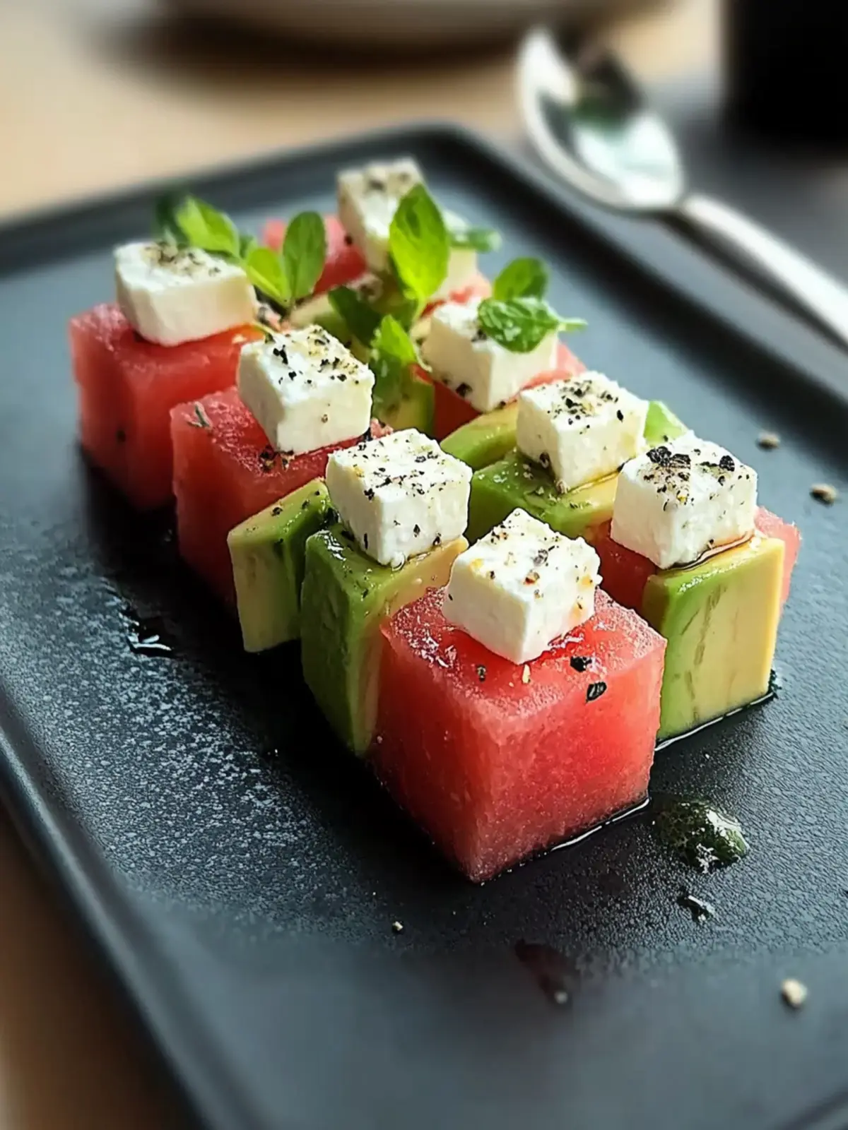 Christmas Watermelon, Avocado, and Feta Cubes: Festive Flavor Delight 4 Christmas Watermelon, Avocado, and Feta Cubes: The Perfect Holiday Bite