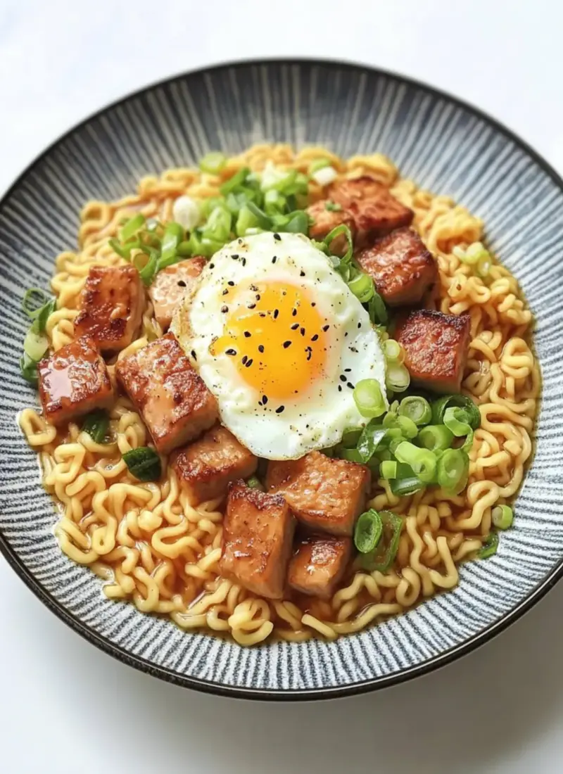 Easy Spam Ramen with Egg