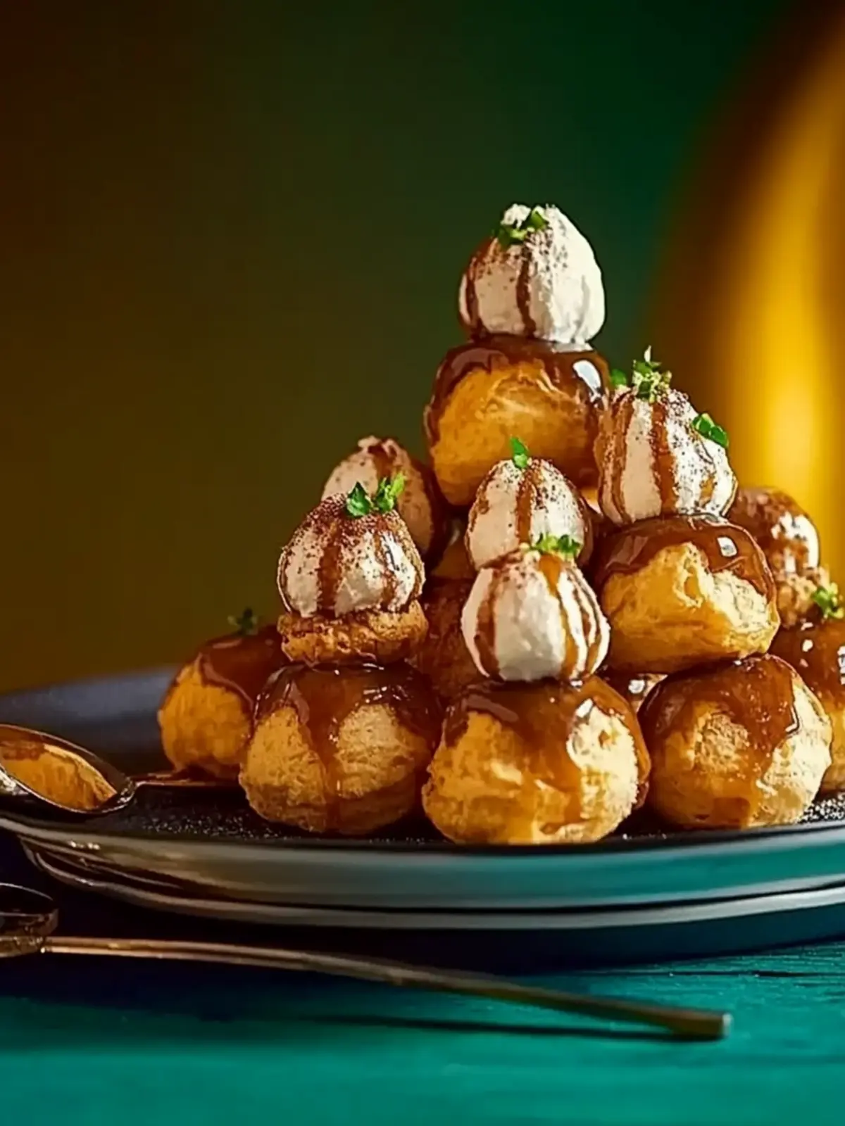 Irresistible Chestnut Profiteroles Drenched in Chocolate Sauce 4 Chestnut profiteroles