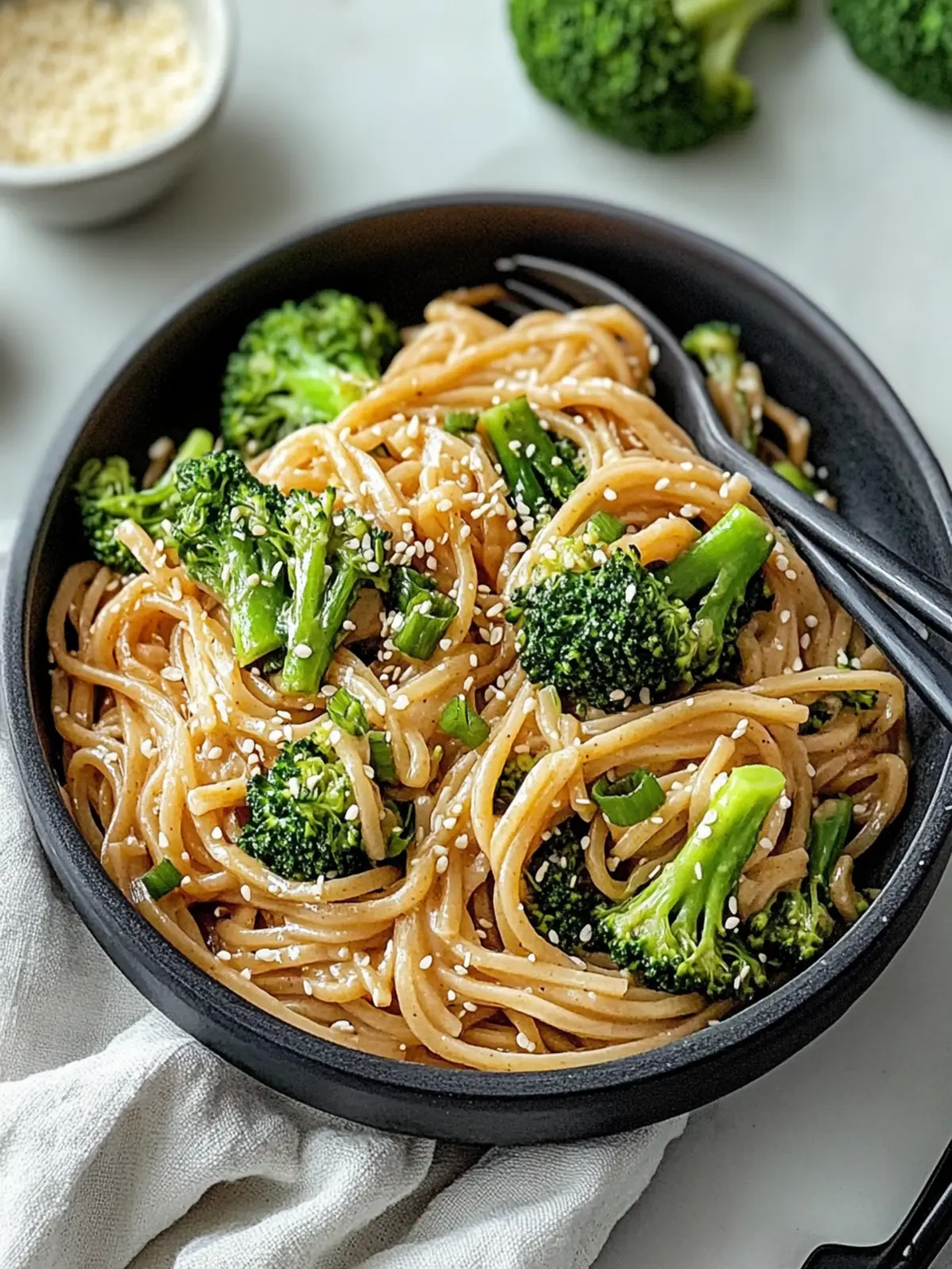 Crispy Broccoli Sweet and Spicy Sesame Tahini Noodles Bliss 3 Crispy Broccoli Sweet and Spicy Sesame Tahini Noodles