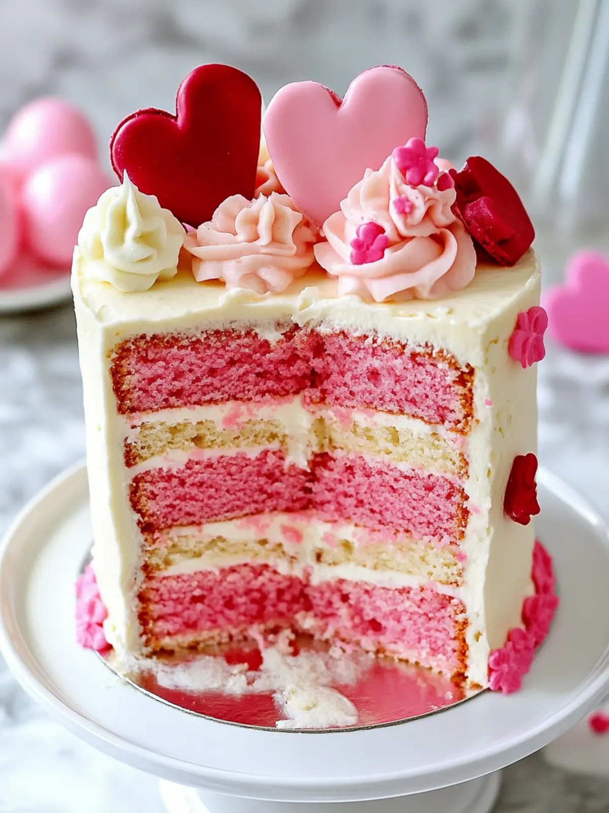 Delight Your Sweetheart with Valentine's Day Love Cake Bliss 4 Valentine’s Day Love Cake with Vanilla Buttercream