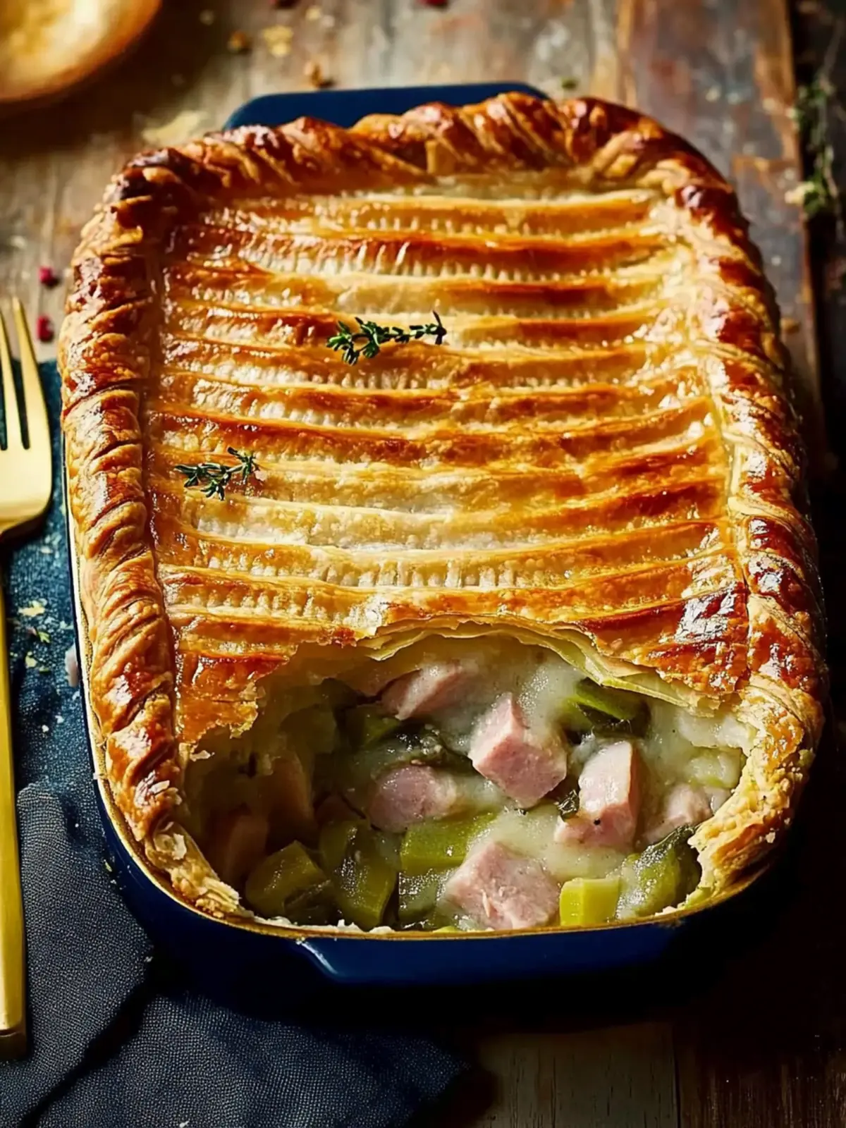 Savory Chicken, Leek & Ham Pie for Cozy Nights In 2 Chicken, leek & ham pie