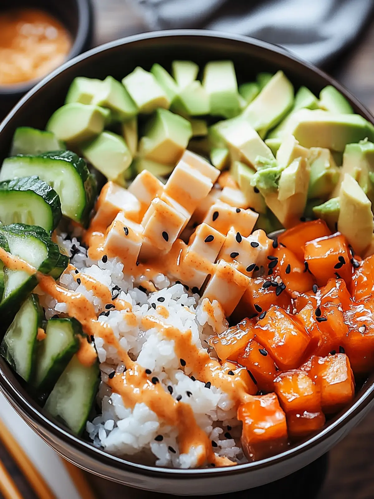Customizable Sushi Bowl with Crispy Tofu for Easy Meal Prep 4 Sushi Bowl