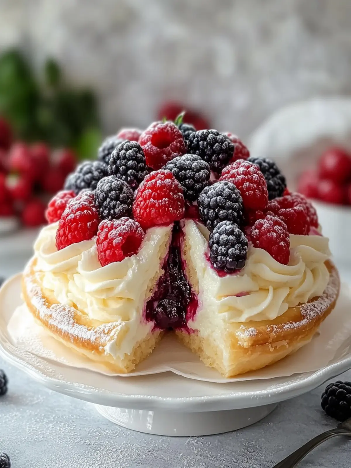 Luscious Berry Cream Pastry Cake for Your Sweet Celebrations 4 Berry Cream Pastry