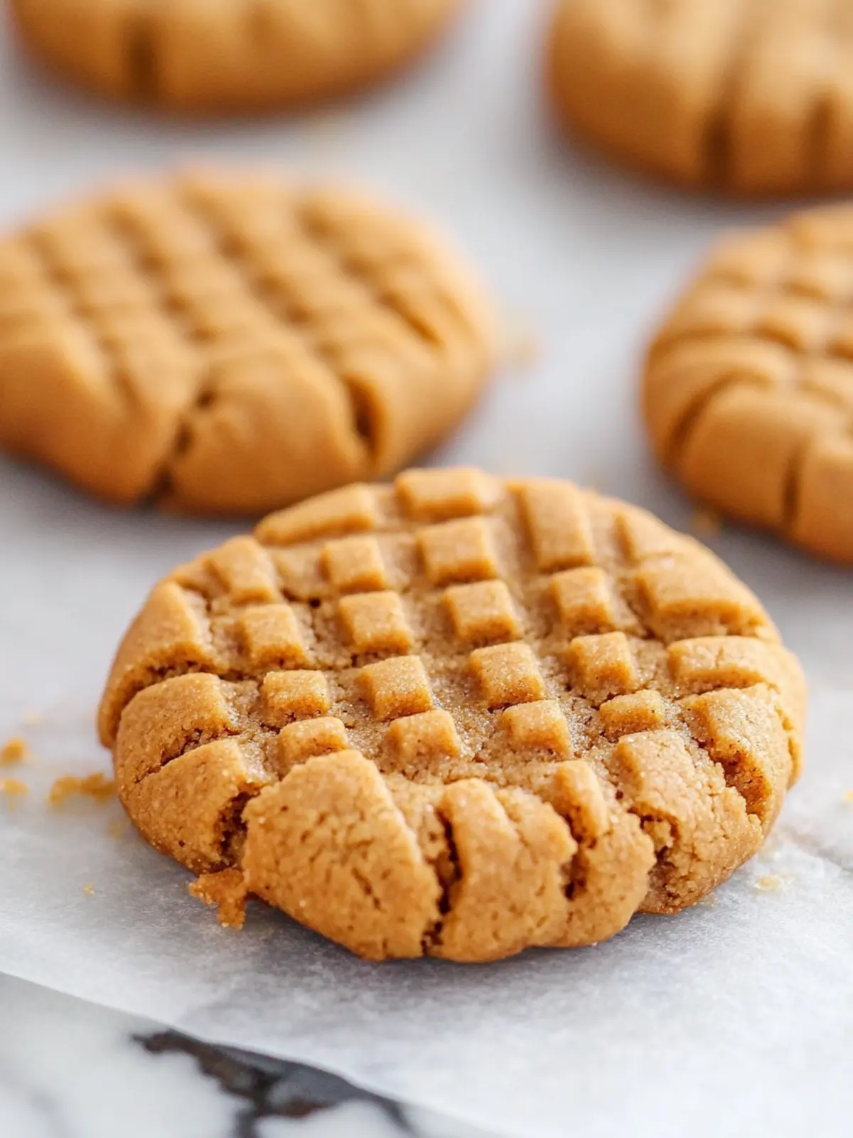 Four Ingredient Peanut Butter Cookies: Easy No-Flour Delight 3 Four Ingredient Peanut Butter Cookies (Easy No-Flour Cookie Recipe)
