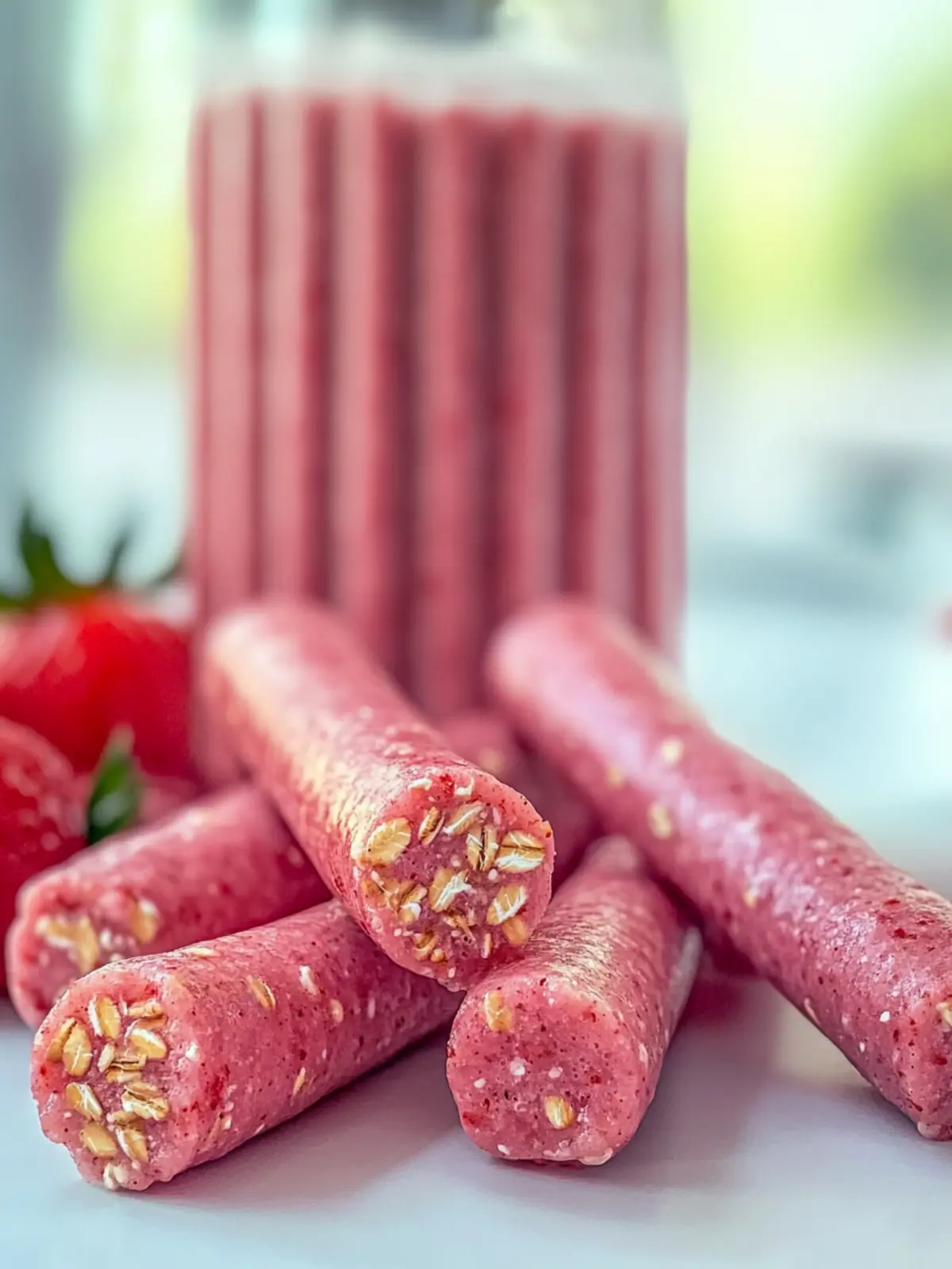 Strawberry Oat Smoothie Sticks Recipe for Dogs: Delightful Chewy Treats 5 Strawberry Oat Smoothie Sticks Recipe for Dogs