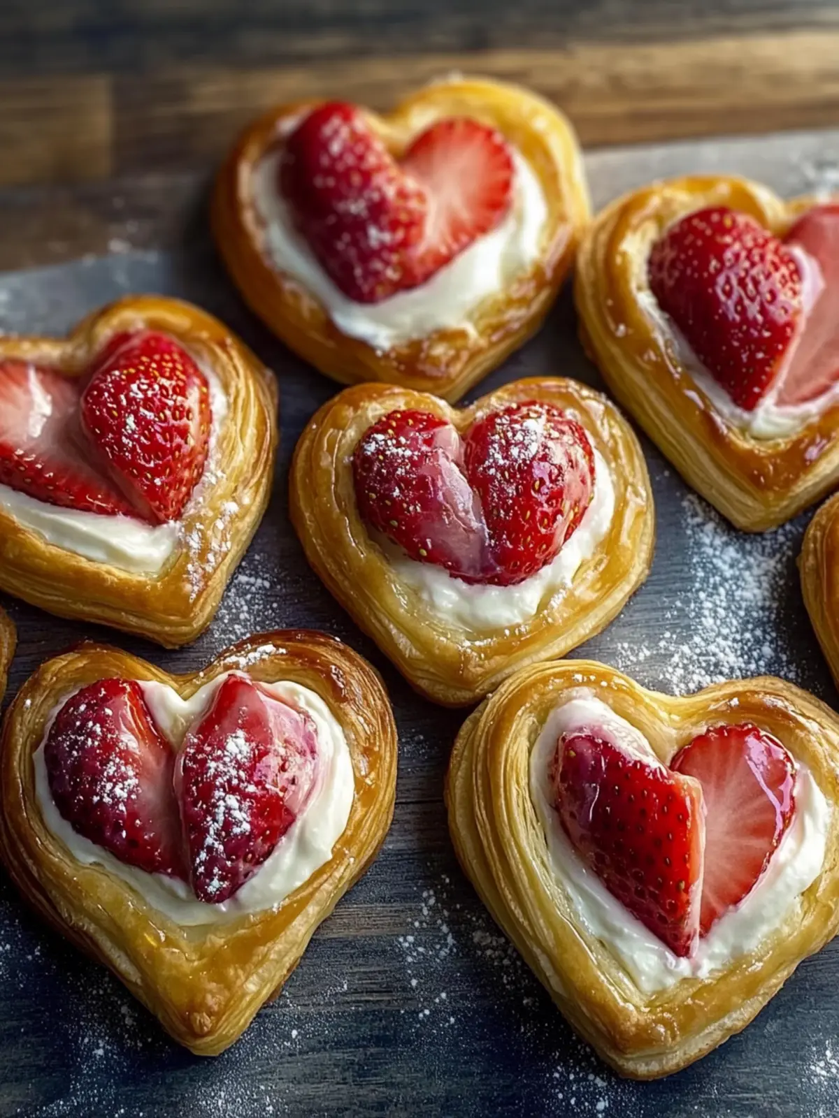 Delightful Strawberry Cream Cheese Heart Danishes for Blissful Brunch 2 Strawberry Cream Cheese Heart Danishes