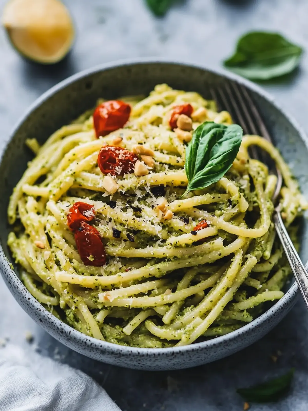 Irresistibly Creamy Vegan Cashew Pesto Pasta in 25 Minutes 2 Creamy Vegan Cashew Pesto Pasta