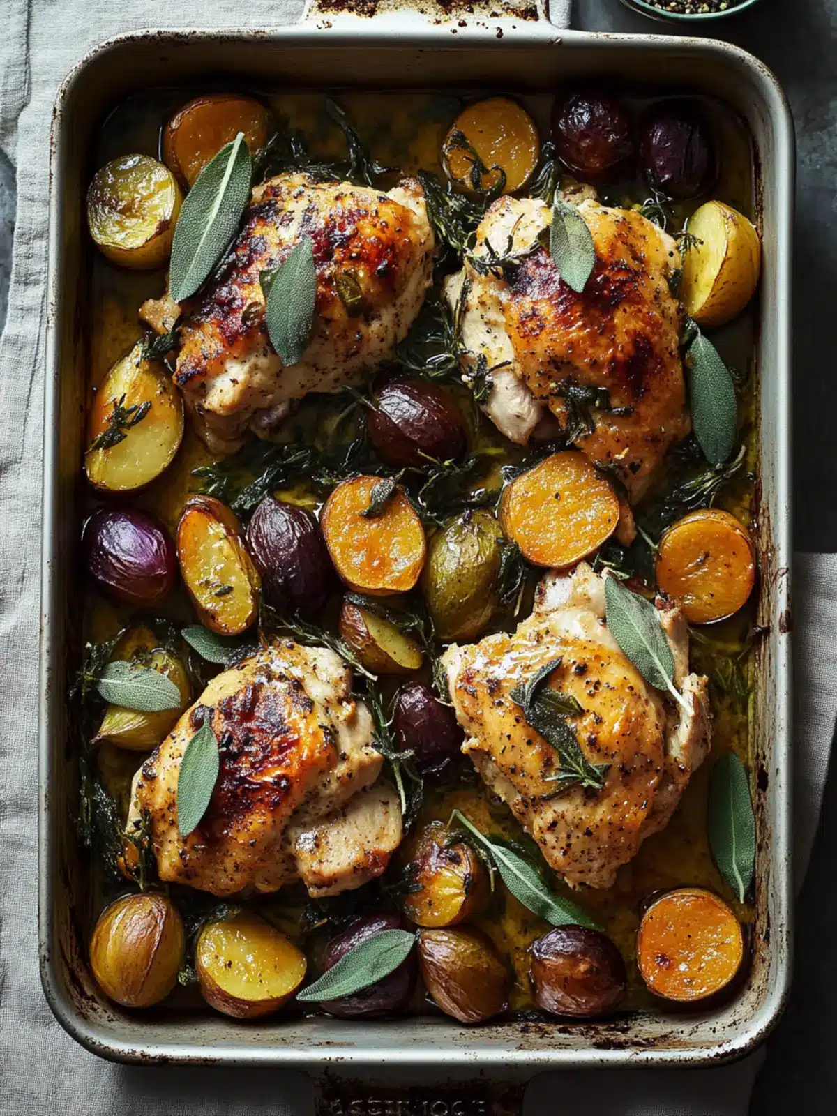 Savory Chicken & Sage Traybake: Effortless One-Pan Delight 3 Chicken & Sage Traybake