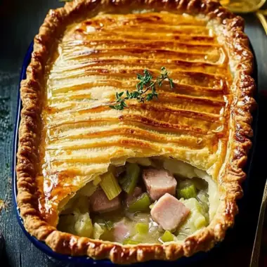 Savory Chicken, Leek & Ham Pie for Cozy Nights In 9 Chicken, leek & ham pie