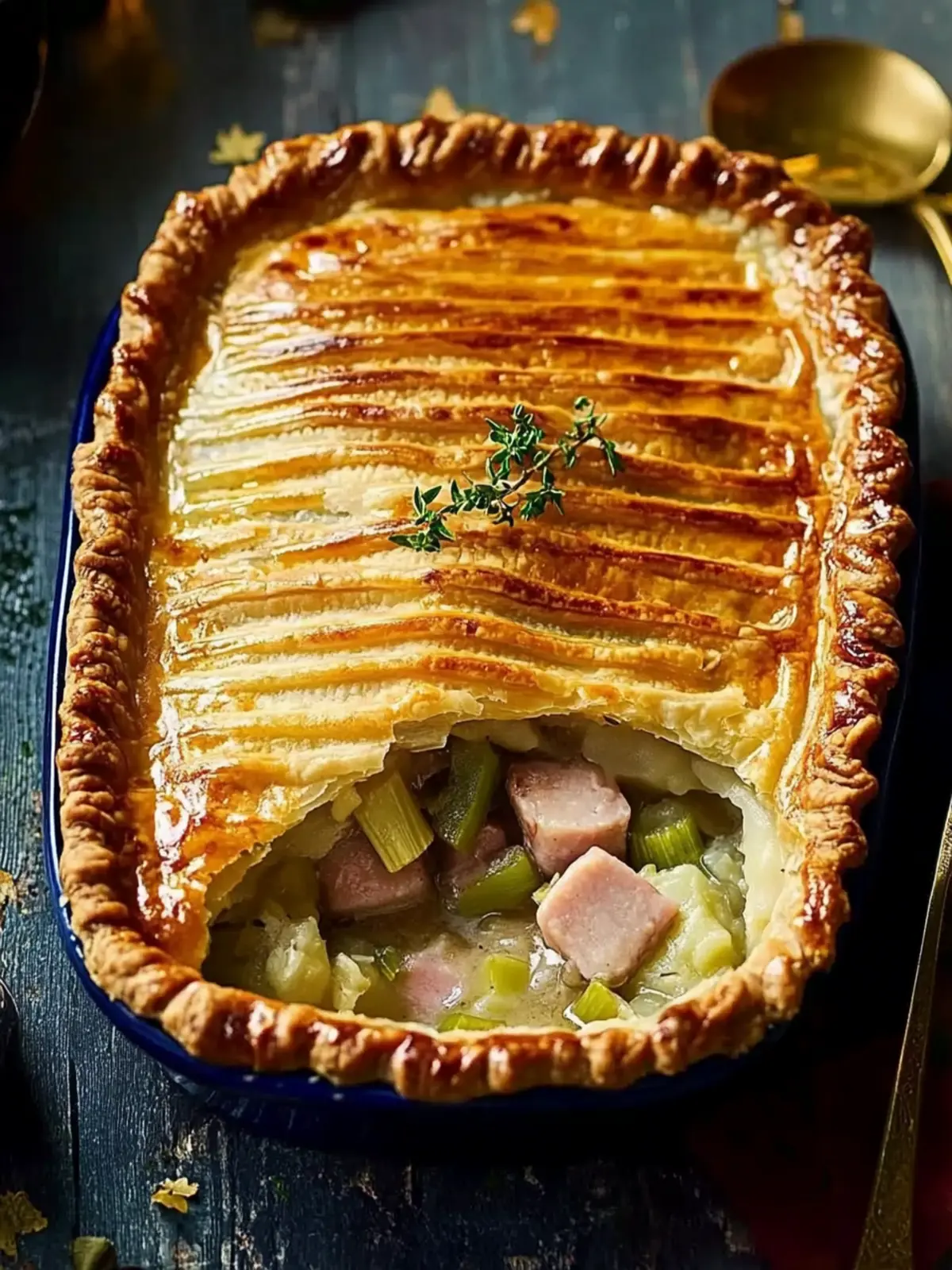 Savory Chicken, Leek & Ham Pie for Cozy Nights In 5 Chicken, leek & ham pie