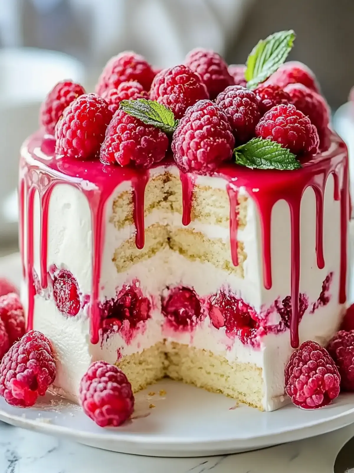 White Chocolate Raspberry Dream Cake for Unforgettable Celebrations 3 White Chocolate Raspberry Dream Cake