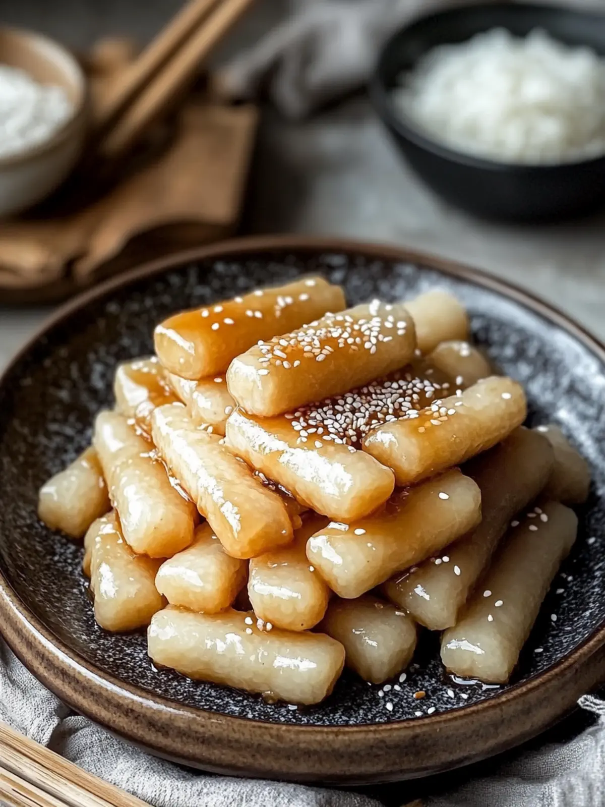 Sweet Soy Butter Korean Rice Cakes in 15 Minutes - Pure Joy 2 Sweet Soy Butter Korean Rice Cakes