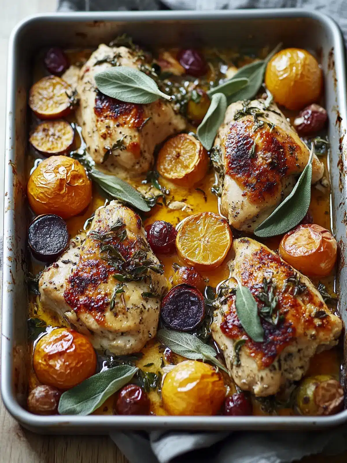 Savory Chicken & Sage Traybake: Effortless One-Pan Delight 4 Chicken & Sage Traybake