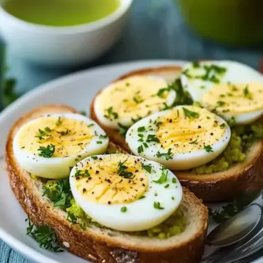 Delicious Egg Open Sandwich with Green Tea for Busy Mornings 9 Egg Open Sandwich with Green Tea