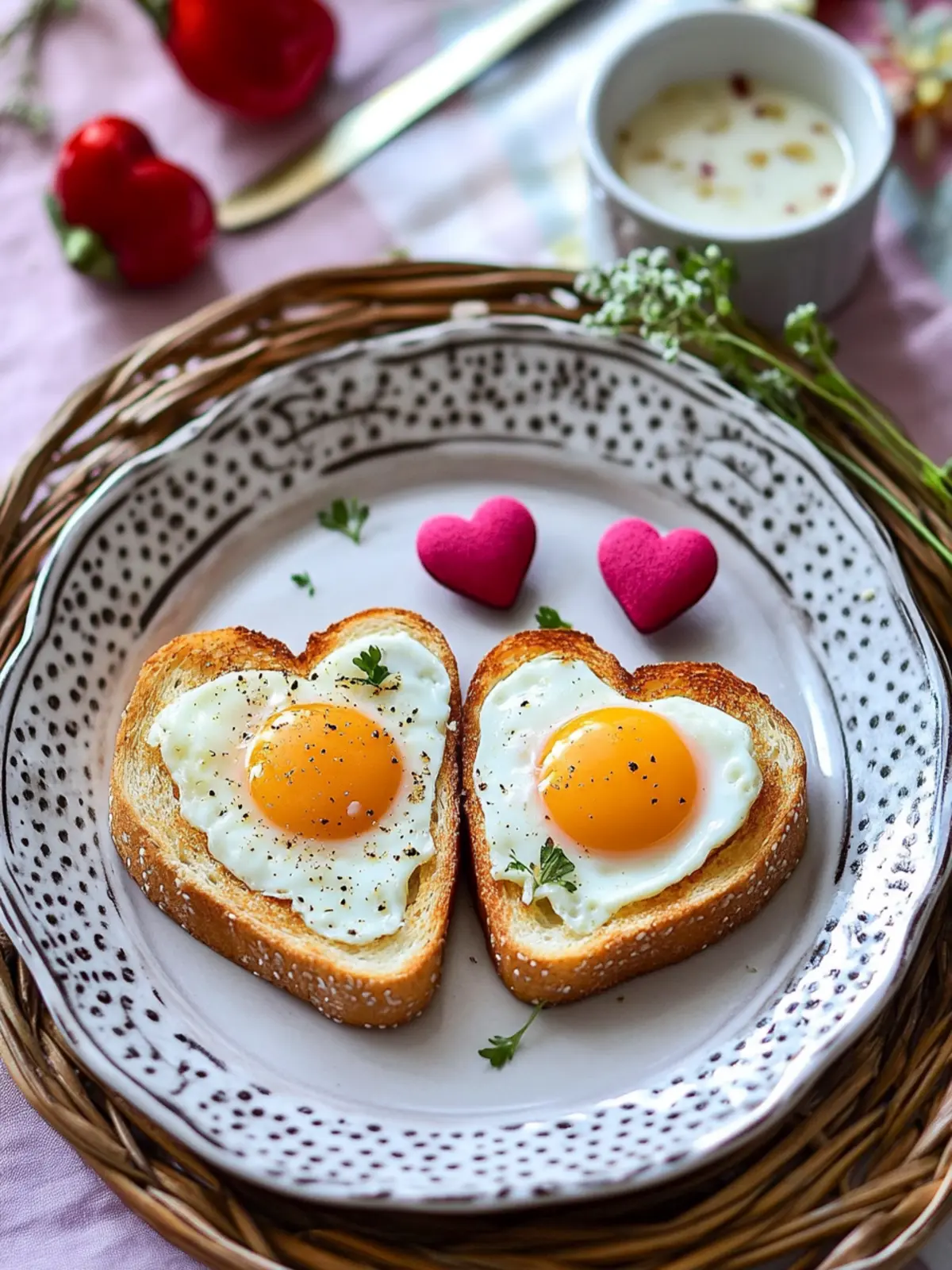 Sunny Side Up Egg-Heart Toasts for a Sweet Valentine's Day Breakfast 5 Sunny Side up Egg-Heart Toasts For Valentine's Day Breakfast