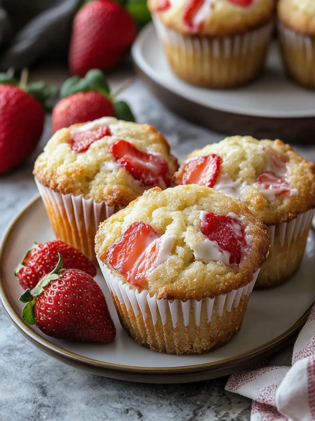Strawberry Cream Cheese Muffins: Sweet, Creamy Bliss Awaits 3 Strawberry Cream Cheese Muffins: A Perfect Blend of Sweet and Creamy