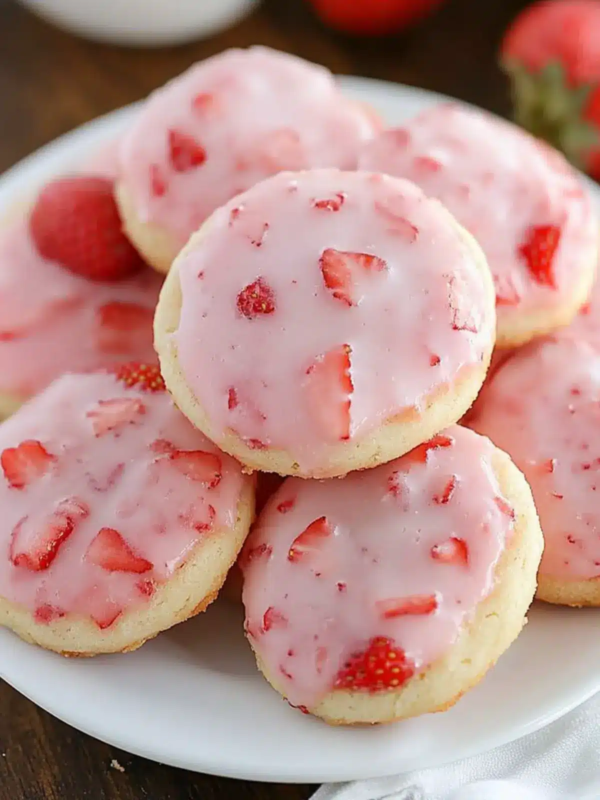 Easy Strawberry Cookies Recipe with Sweet Strawberry Glaze 4 Strawberry Cookies Recipe with Strawberry Glaze