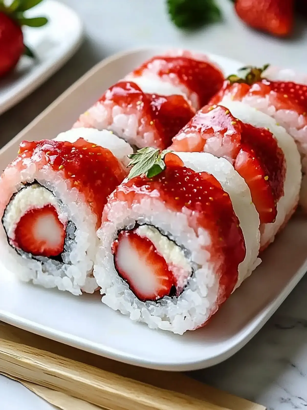 Delicious Strawberry Shortcake Sushi Roll Dessert Recipe You’ll Love 3 Creative & Cute Strawberry Shortcake Sushi Roll Dessert Recipe