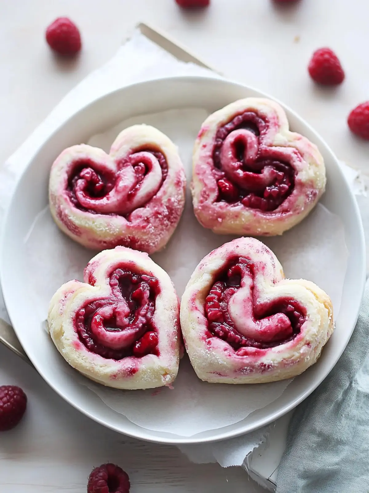 Heart Shaped Raspberry Rolls for a Sweet Valentine’s Day Treat 3 Heart Shaped Raspberry Rolls