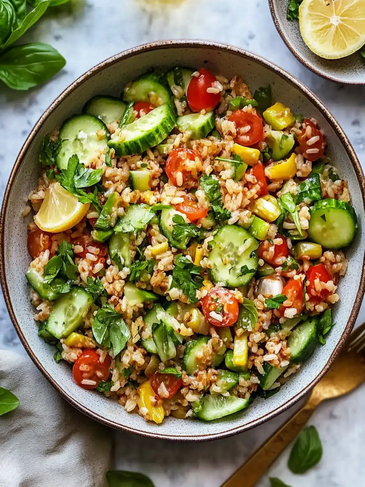 Crispy Rice Salad with Lemon Tahini Dressing for Fresh Flavor 3 Crispy Rice Salad With Lemon Tahini Dressing for Fresh Flavor