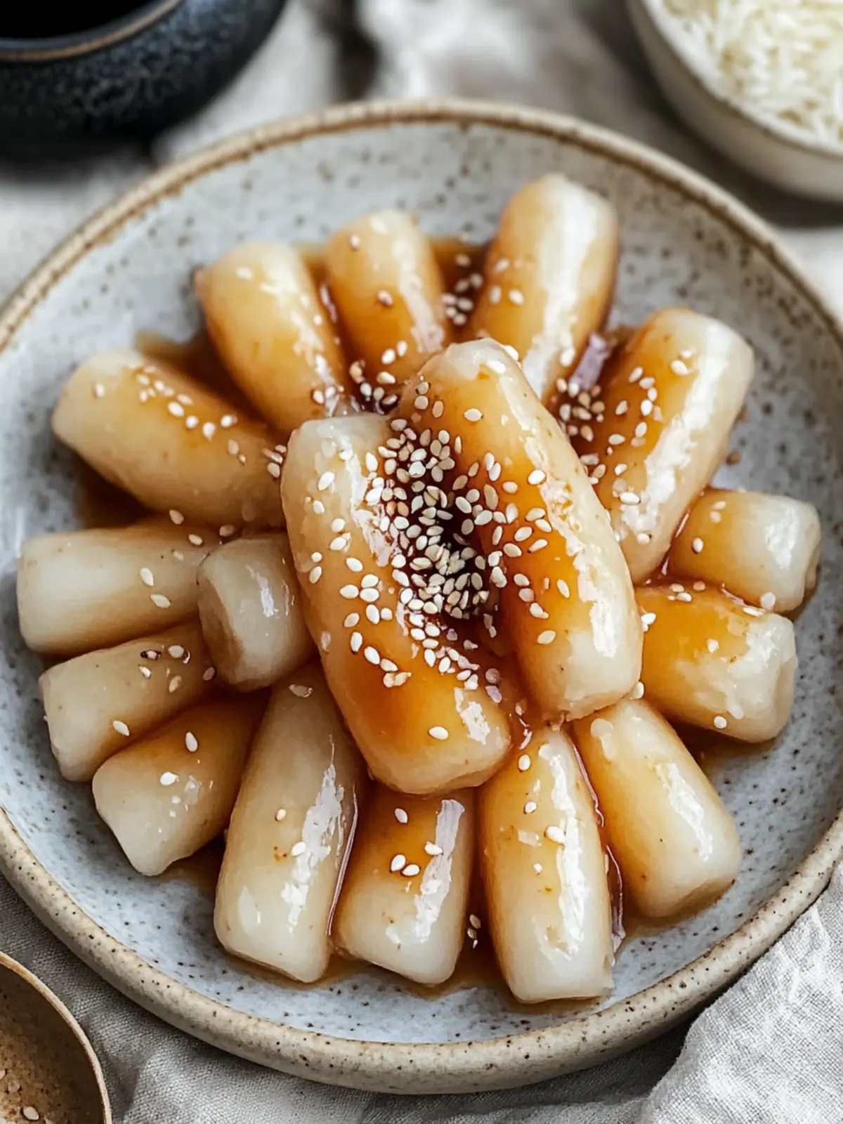 Sweet Soy Butter Korean Rice Cakes in 15 Minutes - Pure Joy 3 Sweet Soy Butter Korean Rice Cakes
