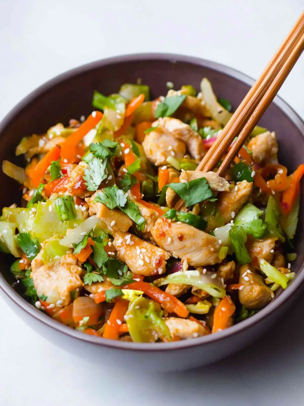Healthy Egg Roll in a Bowl with Chicken in Just 20 Minutes 5 Healthy Egg Roll In A Bowl With Chicken