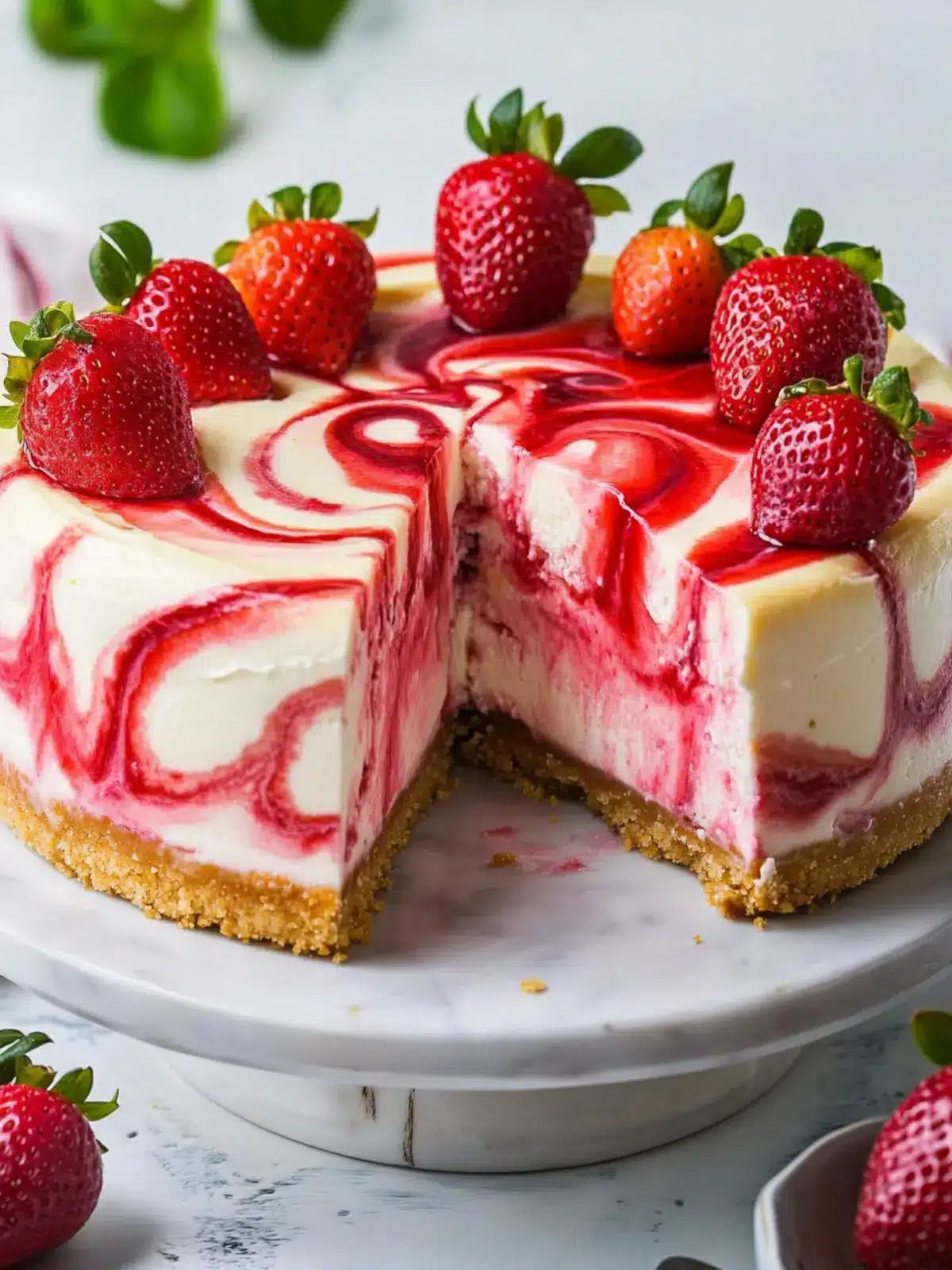 Creamy Strawberry Swirl Cheesecake Recipe for Sweet Moments 2 Strawberry Swirl Cheesecake Recipe