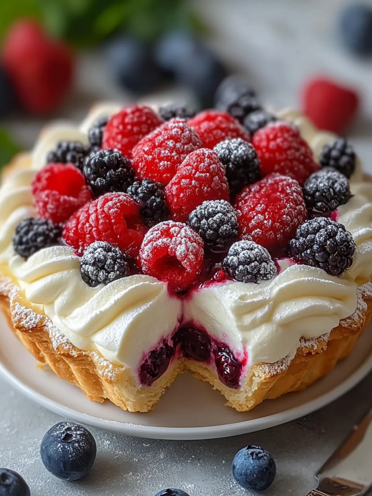 Luscious Berry Cream Pastry Cake for Your Sweet Celebrations 2 Berry Cream Pastry