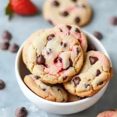 Irresistible Strawberry Cake Mix Cookies with Chocolate Chips 9 Strawberry Cake Mix Cookies with Chocolate Chips