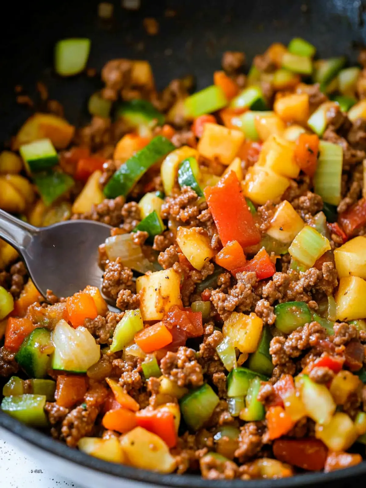 Quick and Healthy Ground Beef and Vegetable Skillet Delight 3 Healthy Ground Beef And Vegetable Skillet