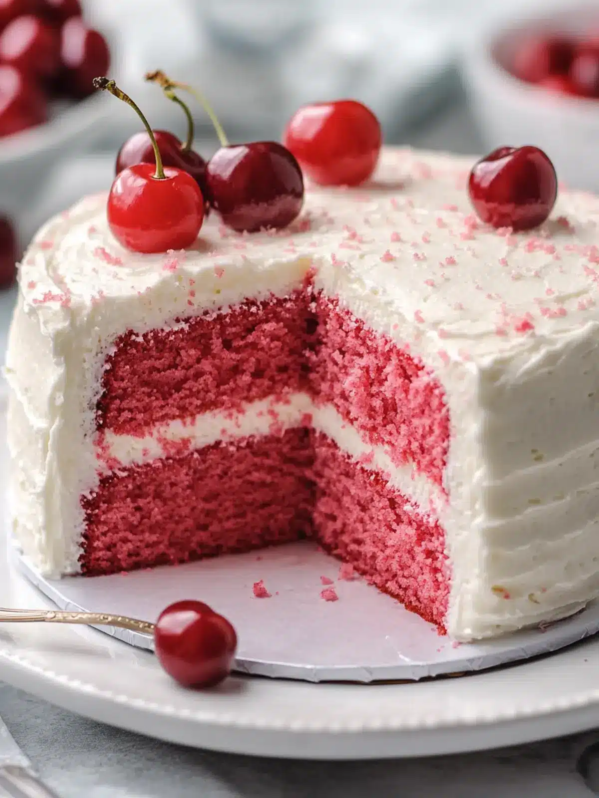 Very Cherry Cake with Vanilla Buttercream You'll Love to Share 3 Very Cherry Cake with Vanilla Buttercream