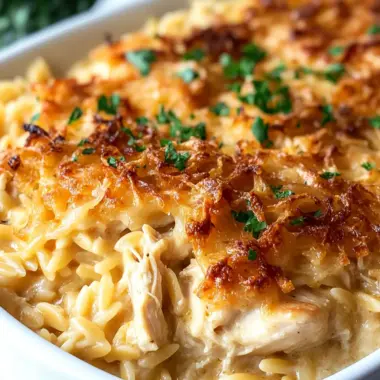 Savor French Onion Chicken Orzo Casserole with Cozy Flavors 10 French Onion Chicken Orzo Casserole