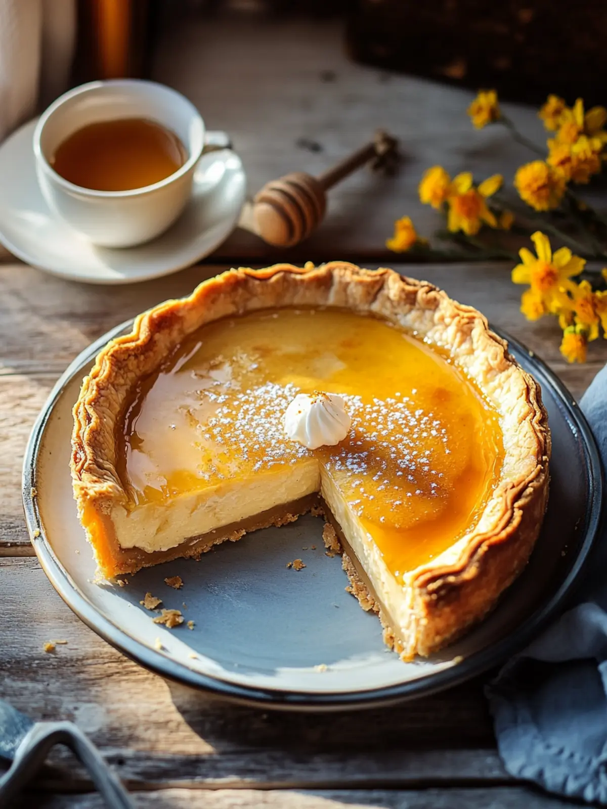 Golden Greek Honey Pie (Melopita) for Sweet Moments Together 5 Golden Greek Honey Pie (Melopita)