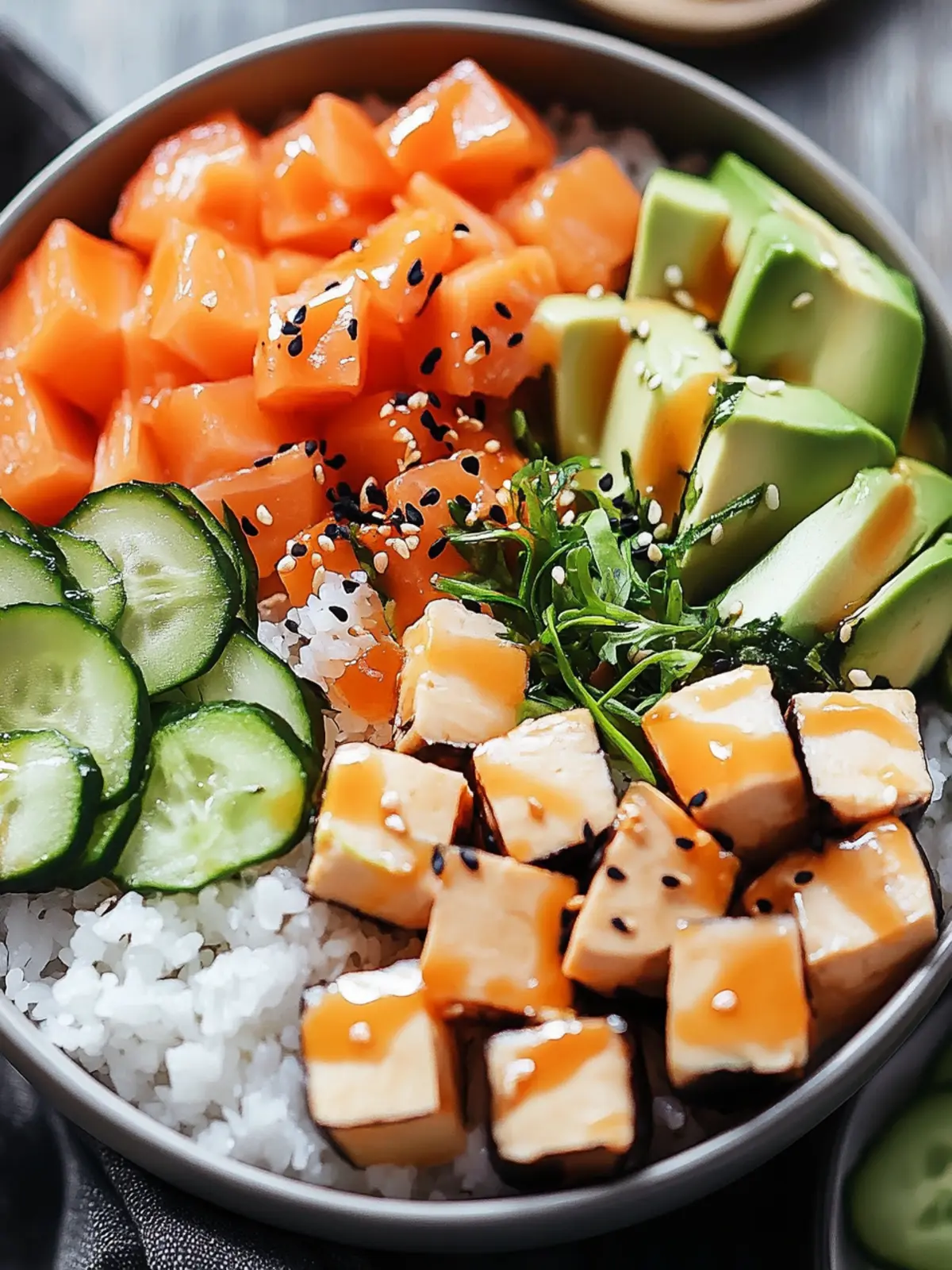 Customizable Sushi Bowl with Crispy Tofu for Easy Meal Prep 2 Sushi Bowl