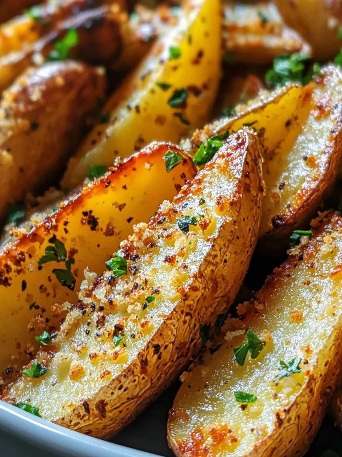 Crispy Baked Garlic Parmesan Potato Wedges You'll Love 5 Baked Garlic Parmesan Potato Wedges