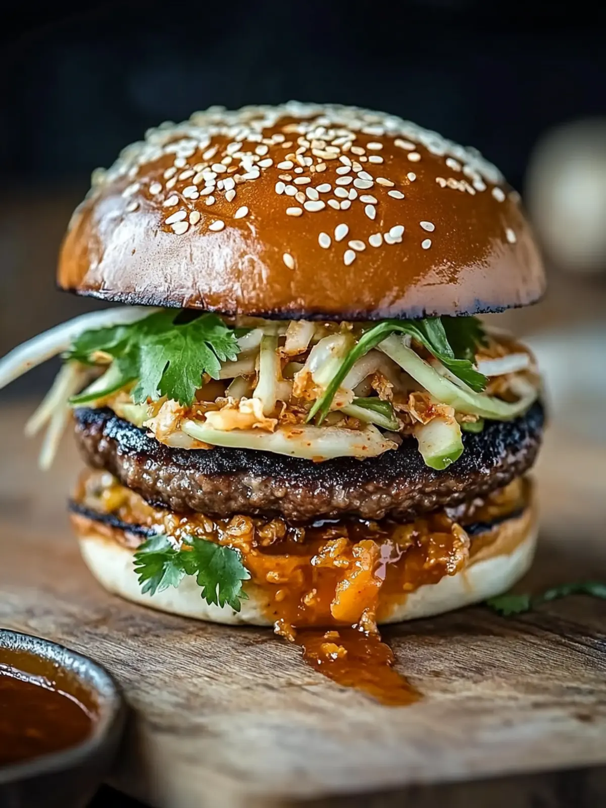Korean BBQ Burger with Kimchi Slaw for an Epic Flavor Boost 2 Korean BBQ Burger with Kimchi Slaw for a Flavor Explosion