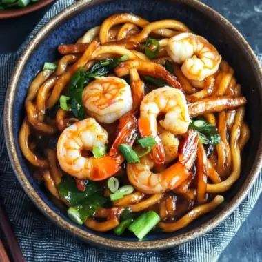 Savory Yaki Udon with Shrimp in Just 20 Minutes! 9 Yaki Udon with Shrimp