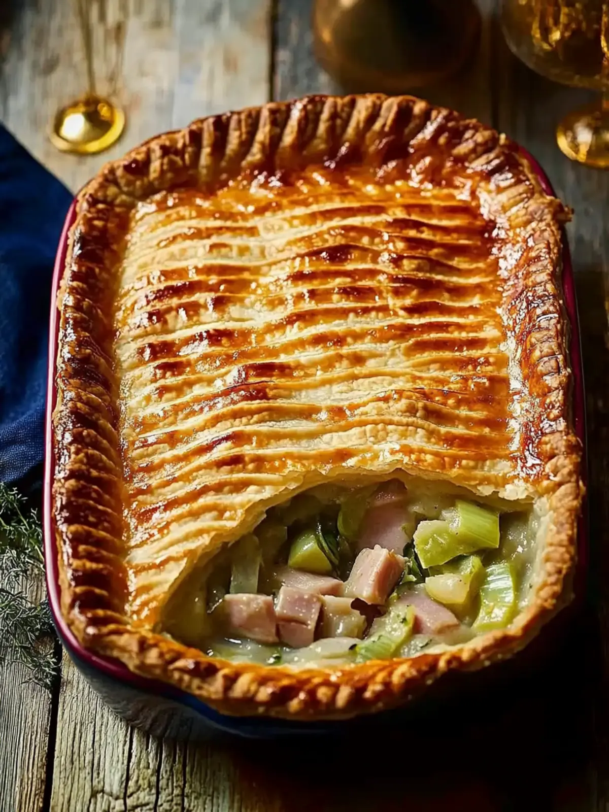 Savory Chicken, Leek & Ham Pie for Cozy Nights In 4 Chicken, leek & ham pie