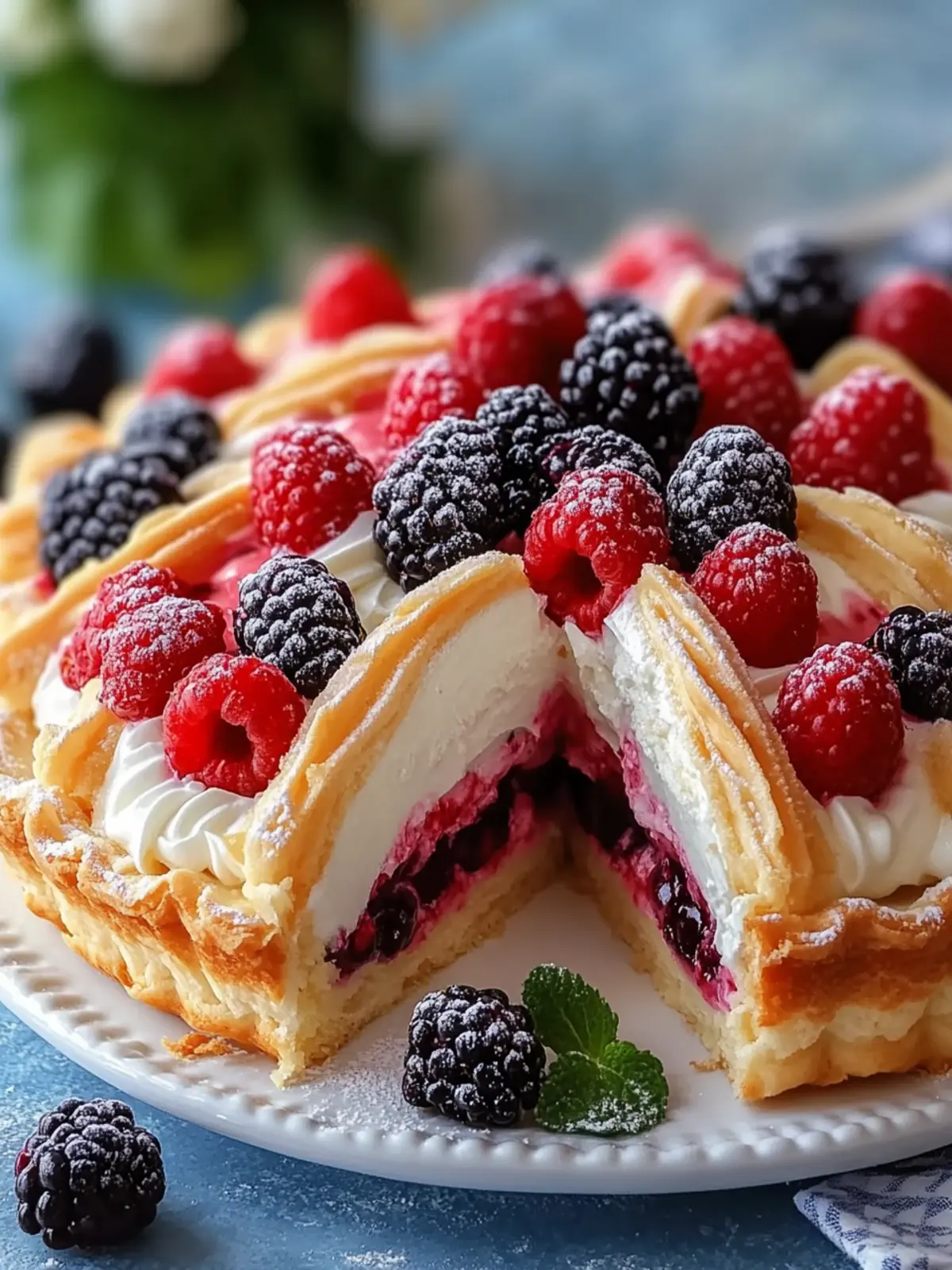 Luscious Berry Cream Pastry Cake for Your Sweet Celebrations 5 Berry Cream Pastry