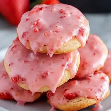 Easy Strawberry Cookies Recipe with Sweet Strawberry Glaze 9 Strawberry Cookies Recipe with Strawberry Glaze