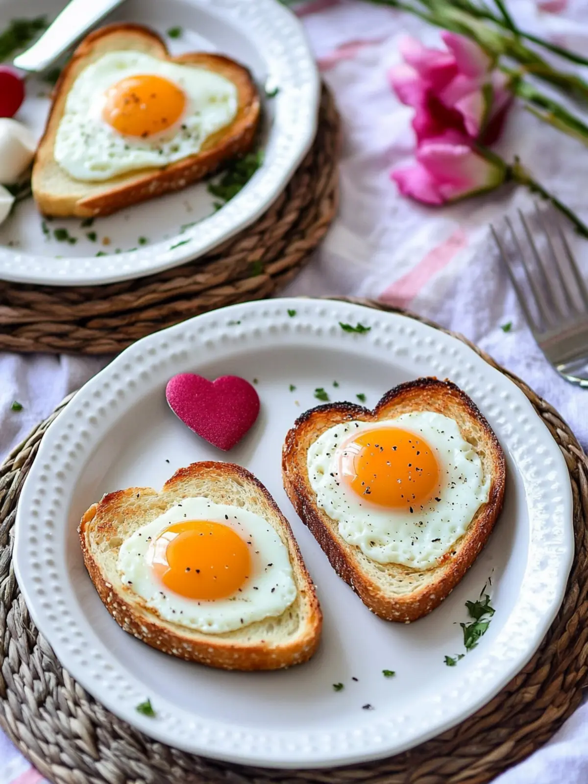 Sunny Side Up Egg-Heart Toasts for a Sweet Valentine's Day Breakfast 3 Sunny Side up Egg-Heart Toasts For Valentine's Day Breakfast