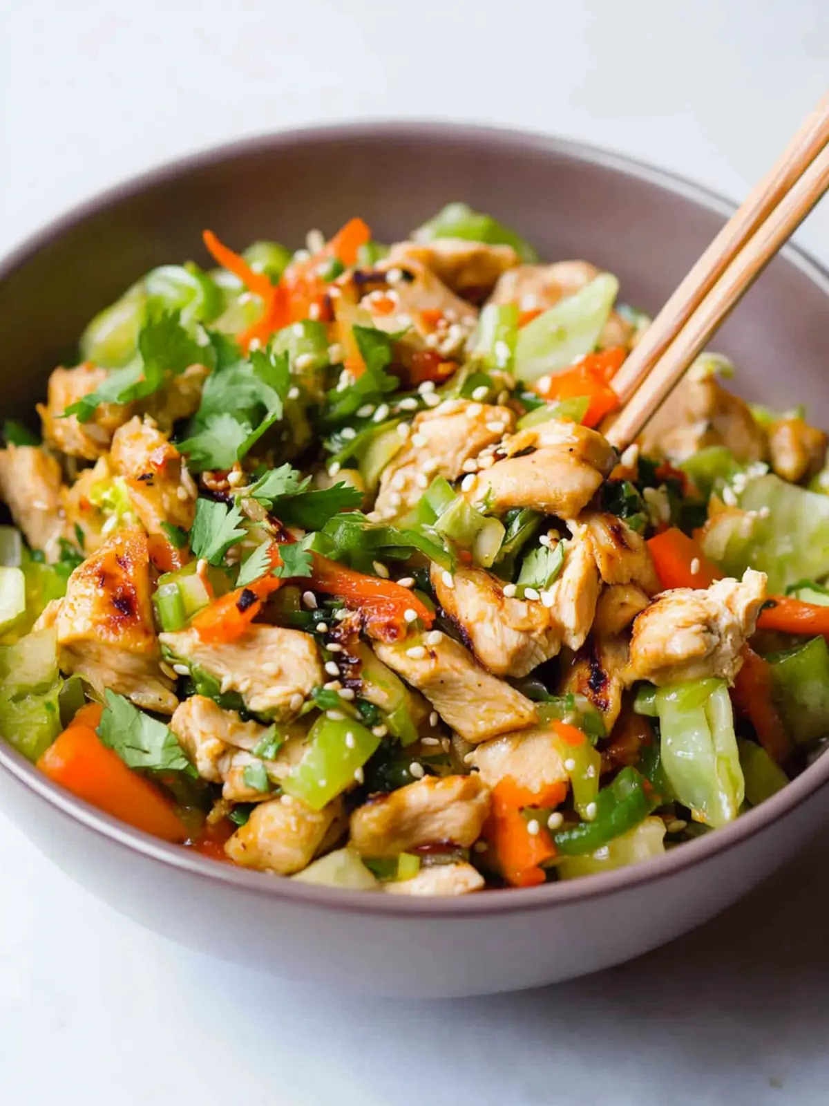 Healthy Egg Roll in a Bowl with Chicken in Just 20 Minutes 3 Healthy Egg Roll In A Bowl With Chicken