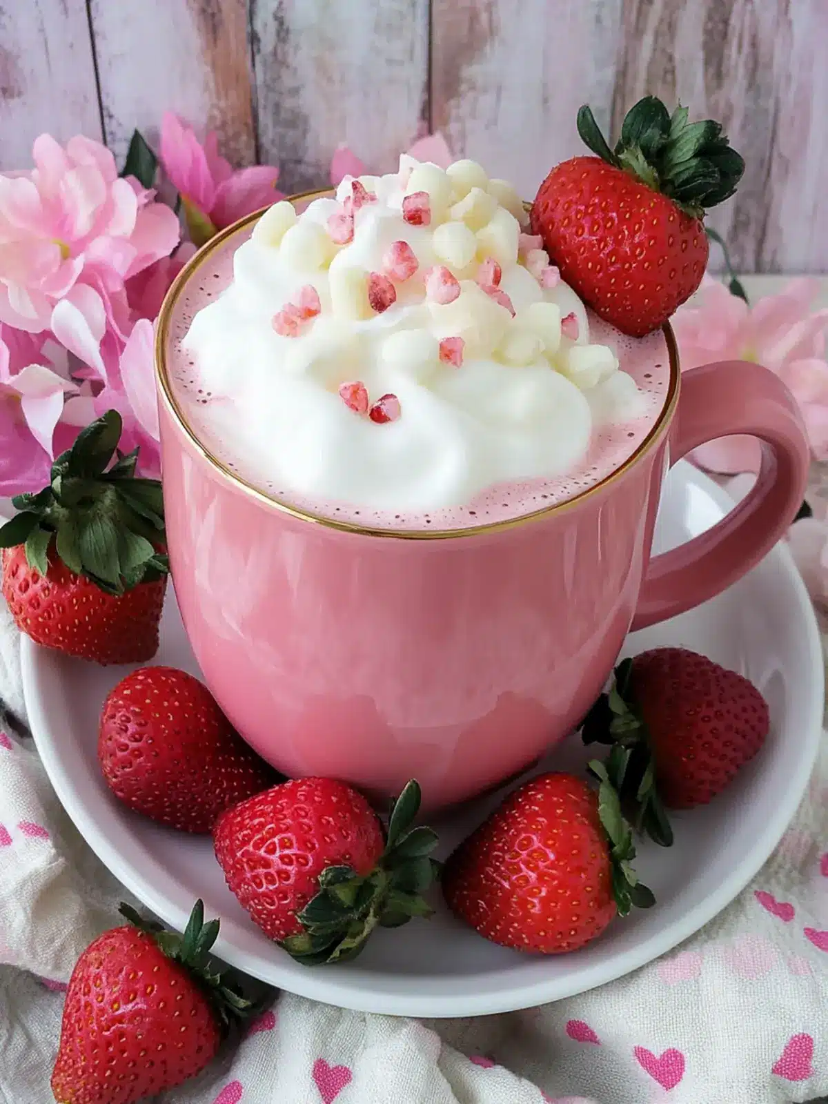 Indulge in Valentines Day Strawberry White Hot Cocoa Magic 3 Valentines Day Strawberry White Hot Cocoa!