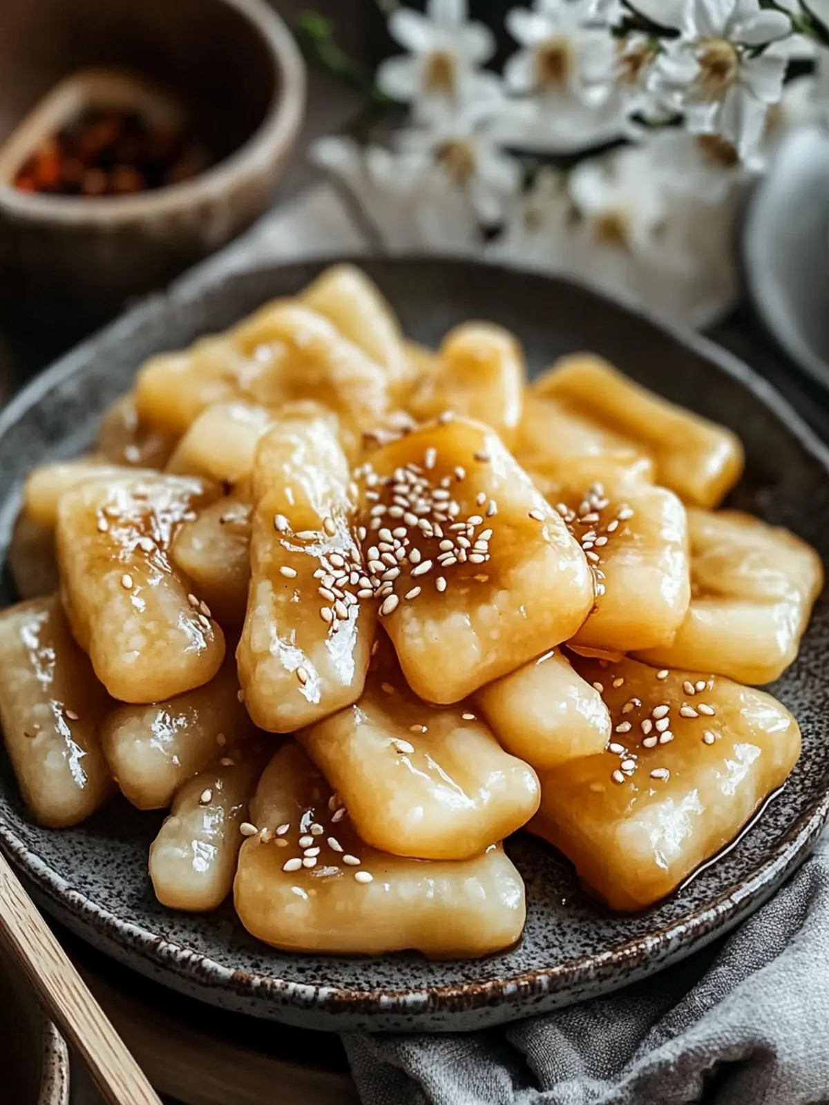 Sweet Soy Butter Korean Rice Cakes in 15 Minutes - Pure Joy 4 Sweet Soy Butter Korean Rice Cakes