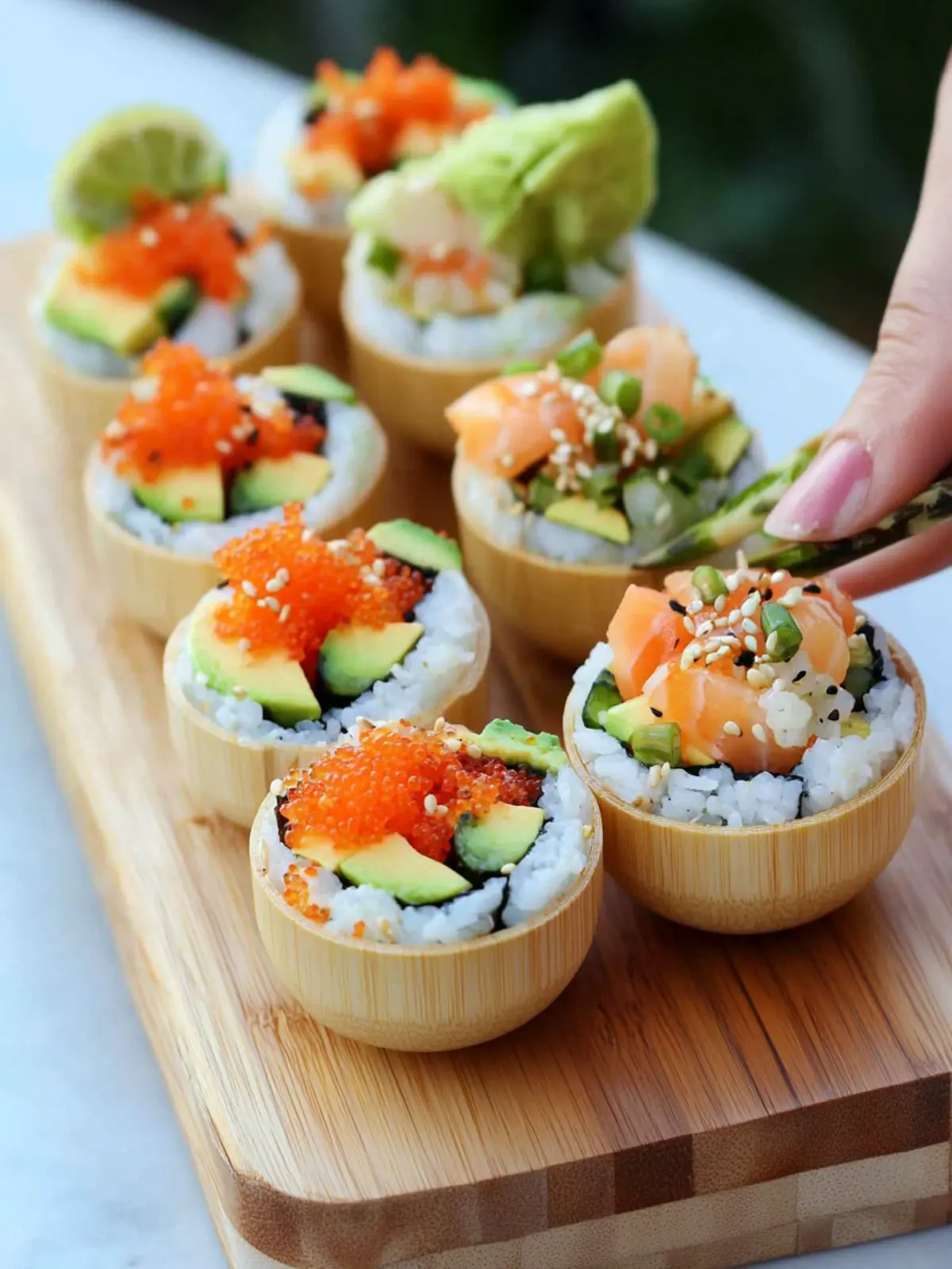Customizable Sushi Cups: No-Bake Appetizers You’ll Love 3 Sushi Cups