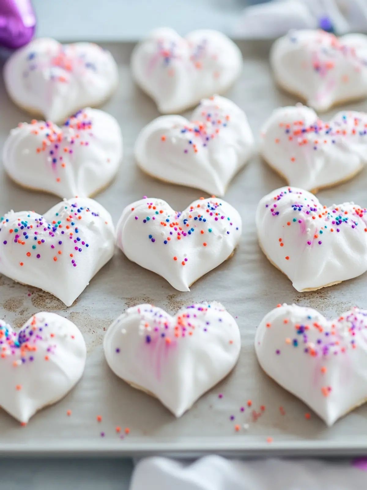 Sweet Confetti Meringue Heart Cookies for Every Celebration 2 Confetti Meringue Heart Cookies