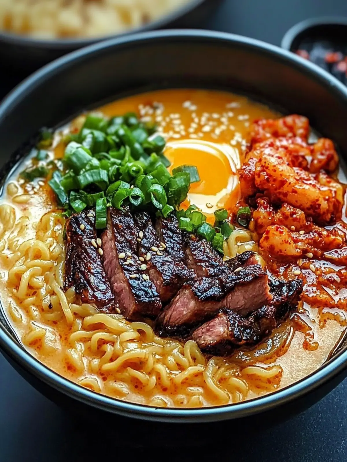 Spicy Korean Ramen with Grilled Beef & Creamy Sauce Bliss 5 Spicy Korean Ramen with Grilled Beef & Creamy Sauce