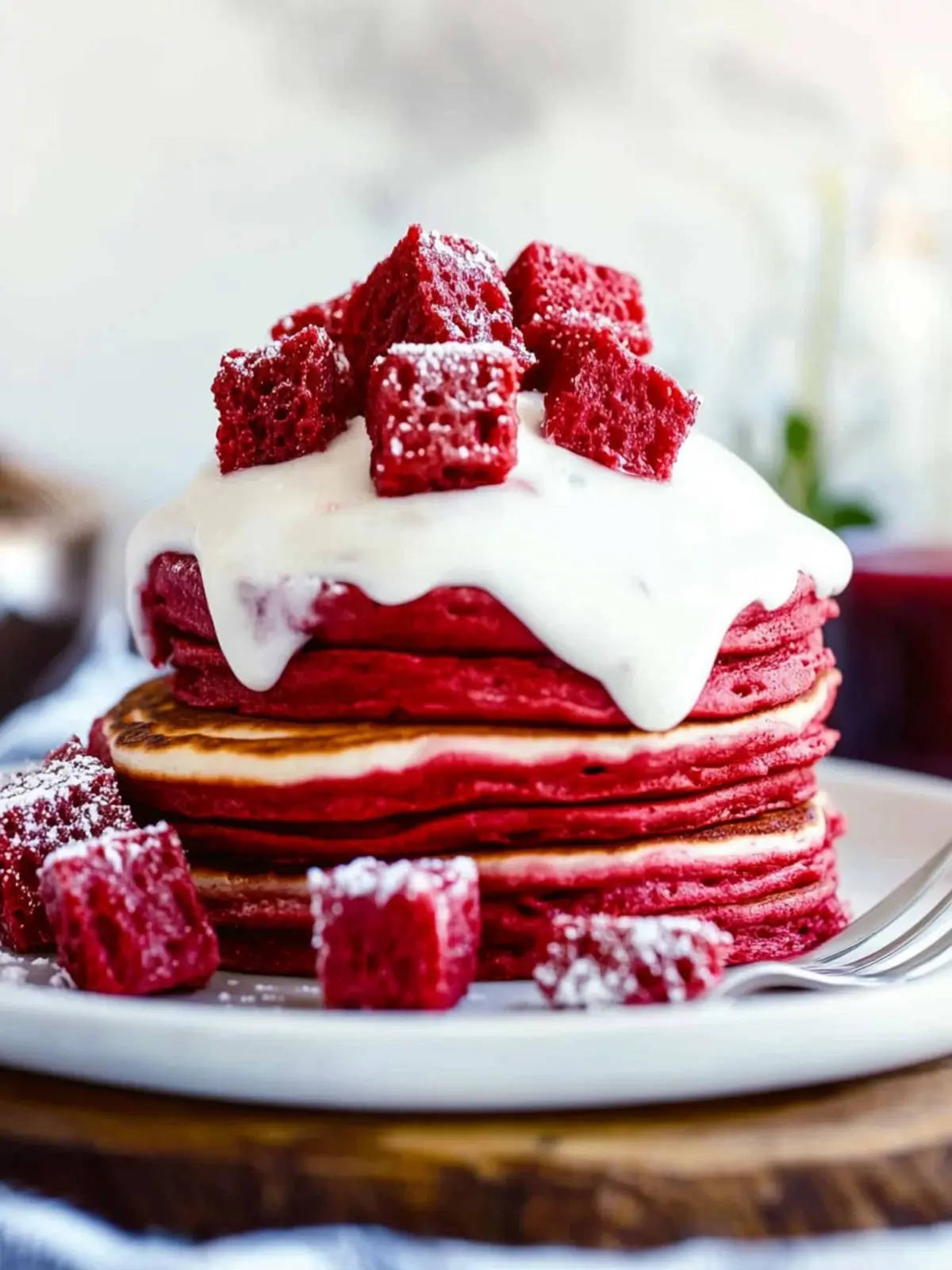 Irresistible Red Velvet Pancakes Recipe with Cream Cheese Bliss 2 Red Velvet Pancakes Recipe